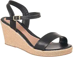 Sandália Anabela Feminina Salto Alto Corda Detalhes Bloco Plataforma Nude