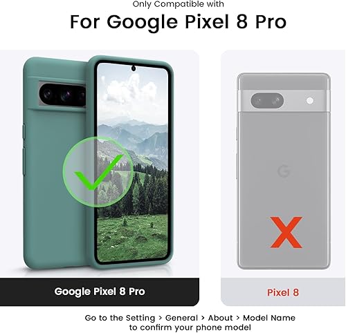 Miniatura 6 de OTOFLY Funda diseñada para Pixel 8 Pro, protección contra caídas de grado militar, forro de microfibra antiarañazos, funda delgada de silicona a