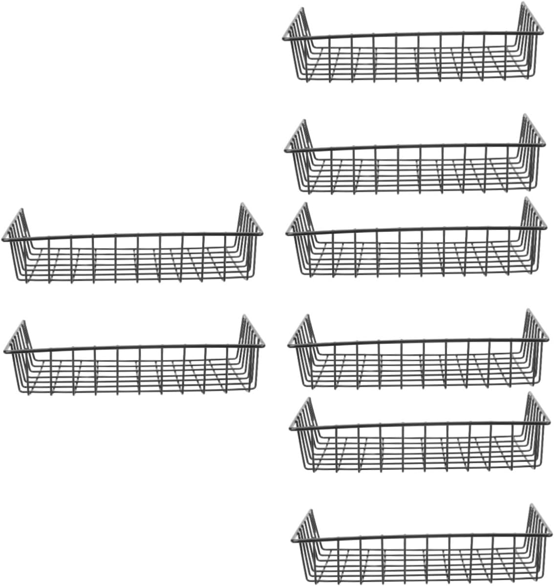 4sets Wire Storage Basket Organizer for Home Kitchen Bathroom and Office Hanging Wall Baskets with Stylish Design 2pcs*4