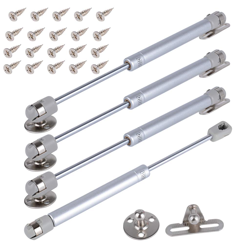 BUONDAC0 4pcs Gas Pistons Furniture Kitchen Shock Absorber Lifting Doors 100N /10kg or 120N /12kg 270mm Hinges Springs Cabinet with Screws, Pack of 4