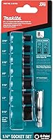 Vista 2 de Makita E-01703 Impact XPS™ 8 Pc. Juego de llaves de impacto SAE de 6 puntos con adaptador de enchufe estándar