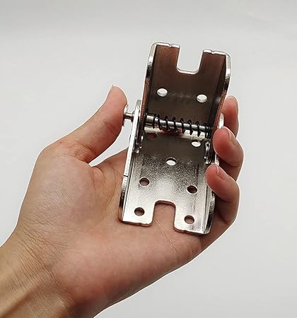 2 Pack Folding Stand self-Locking Hinge/Retractable Table Leg Stand/Folding Table Workbench Shelf Stand/Washing Folding Table Leg Extension (Silver)