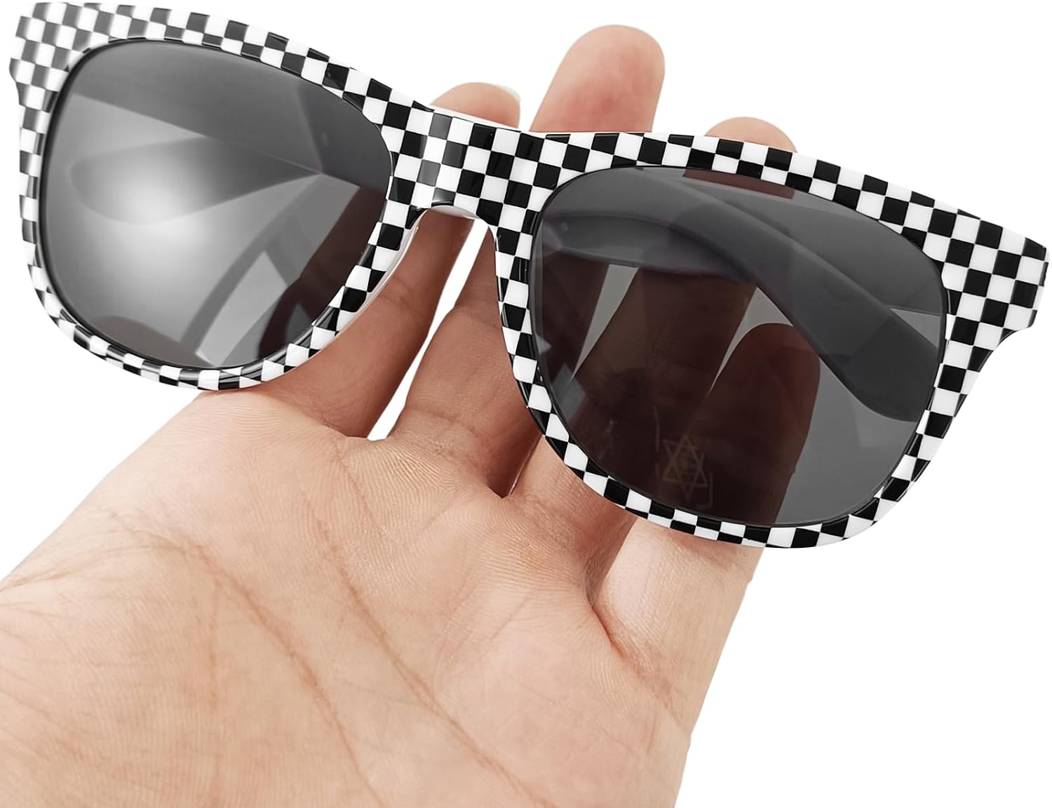 12 Pcs Checkered Sunglasses Race Car Sunglasses Race Car Party Glasses Checkered Themed Decor for Birthday Party Goodie Bag Stuffers