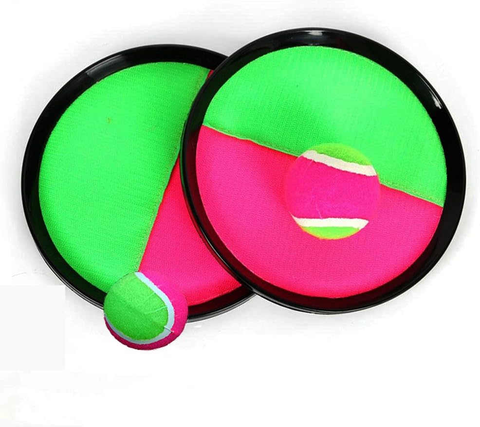 Toss and Catch Ball Game with Disc Paddles, Toptik Paddle Tennis Toy With tow ball Throwing Sport Toy, Geat famaily game in Indoor Or Outdoor Beach, Lawn or Backyard