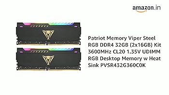メモリー Patriot 32(16x2)GB DDR4 3600MHz Patriot Viper Steel 32GB