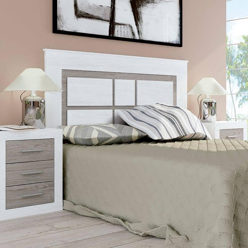 SHIITO Dormitorio Matrimonio Lara Nº 1C en Color Andersen Combinado con Gris