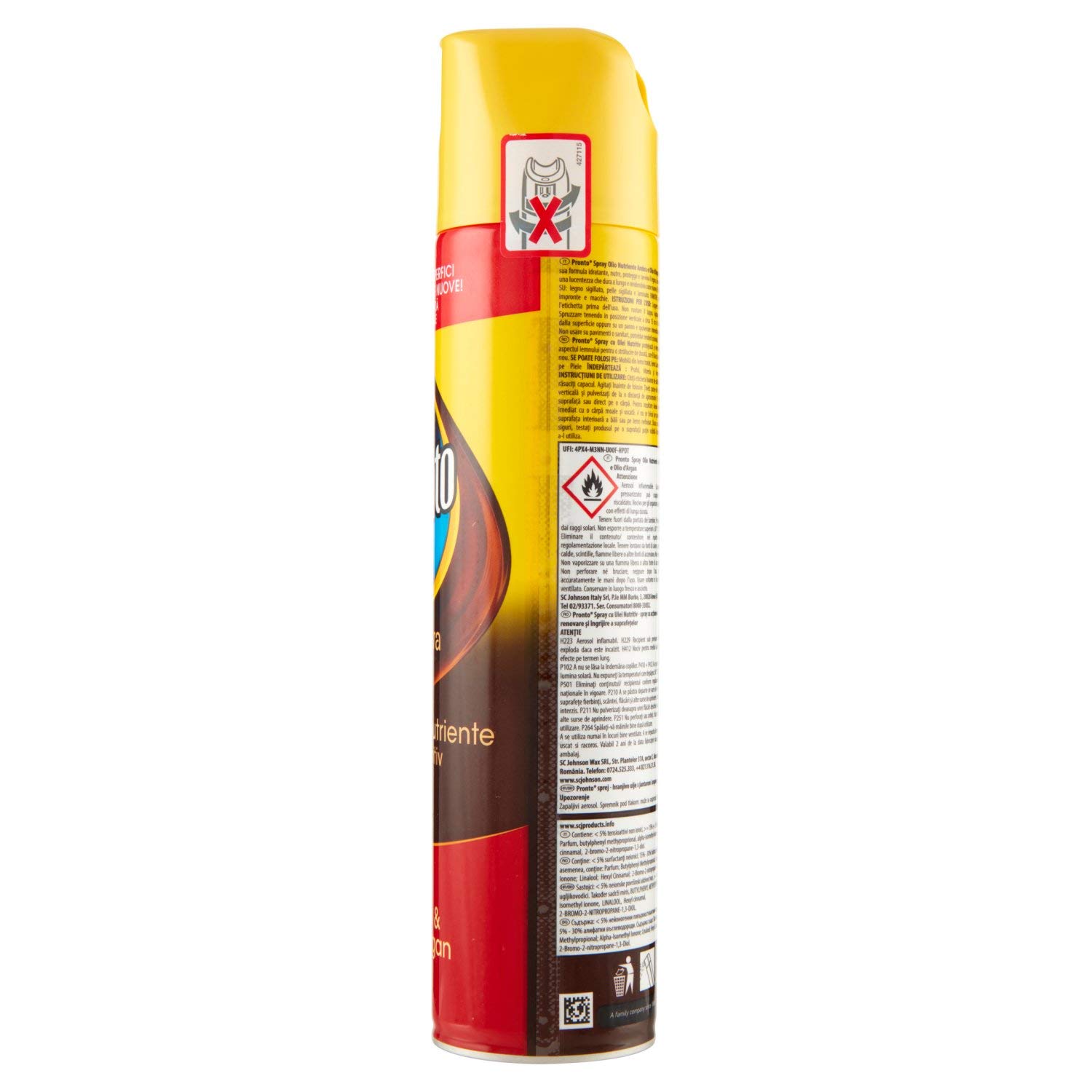 3 x Pronto ravviva Spray Ambra & Argan limpiador 300 ml Limpiador disparador