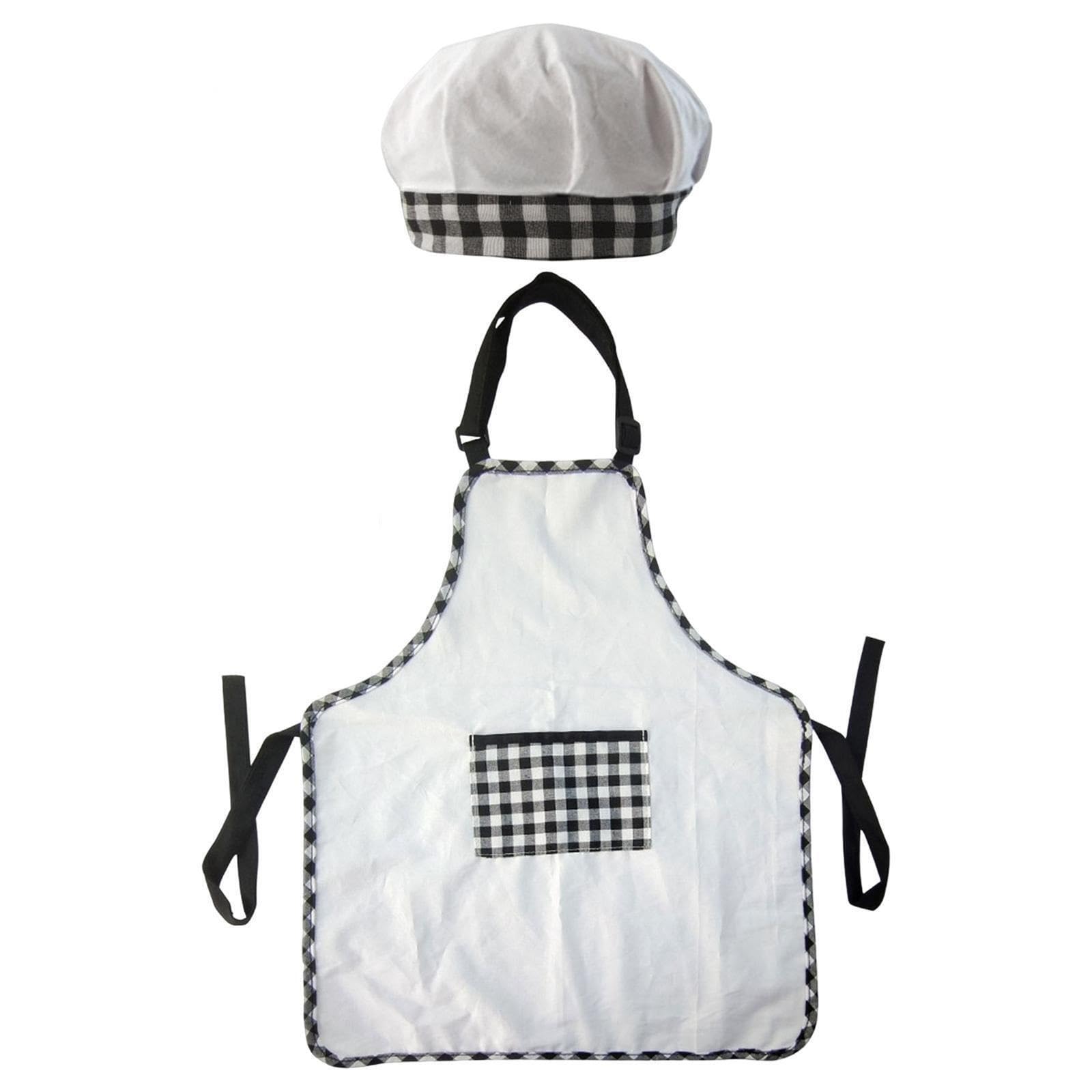 FLIPWORLD Children Chef Costume Chef Uniform Kids Boys Girls Outfit Dress +Apron+Hat Set