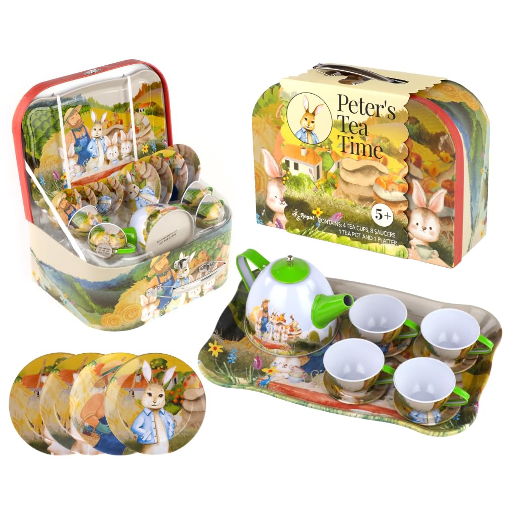  Peter Rabbit Tea Time 3点 2箱 Amazon.com: Regal Games Peter's Tea Party Set - Peter Rabbit