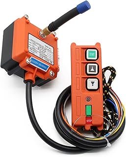SUTK F21-E1B 2S E2B-8 AC 220V 110V 380V 36V DC 12V 24V Wireless Industrial Remote Controller switches Hoist Crane Control Lift Crane (Color : F21-2S, Size : DC 12V)