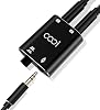 COOIDEA 3.5mm Stereo Audio Switcher - Support 1 In 2 Out or 2 In 1 Out with Audio Cable, 2 Port AUX Speaker Selector for PC, Phone, Laptop, Headphone