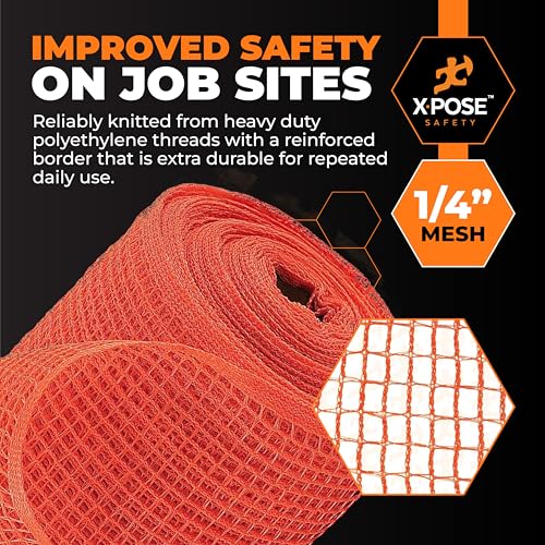 image for Xpose Safety Construction Safety Netting – 4' x 150', 1/4