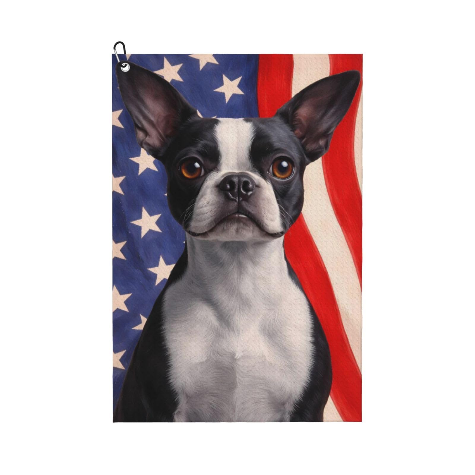 BSDFGSDD American Flag Boston Terrier Golf Towel 24 x 16 inches