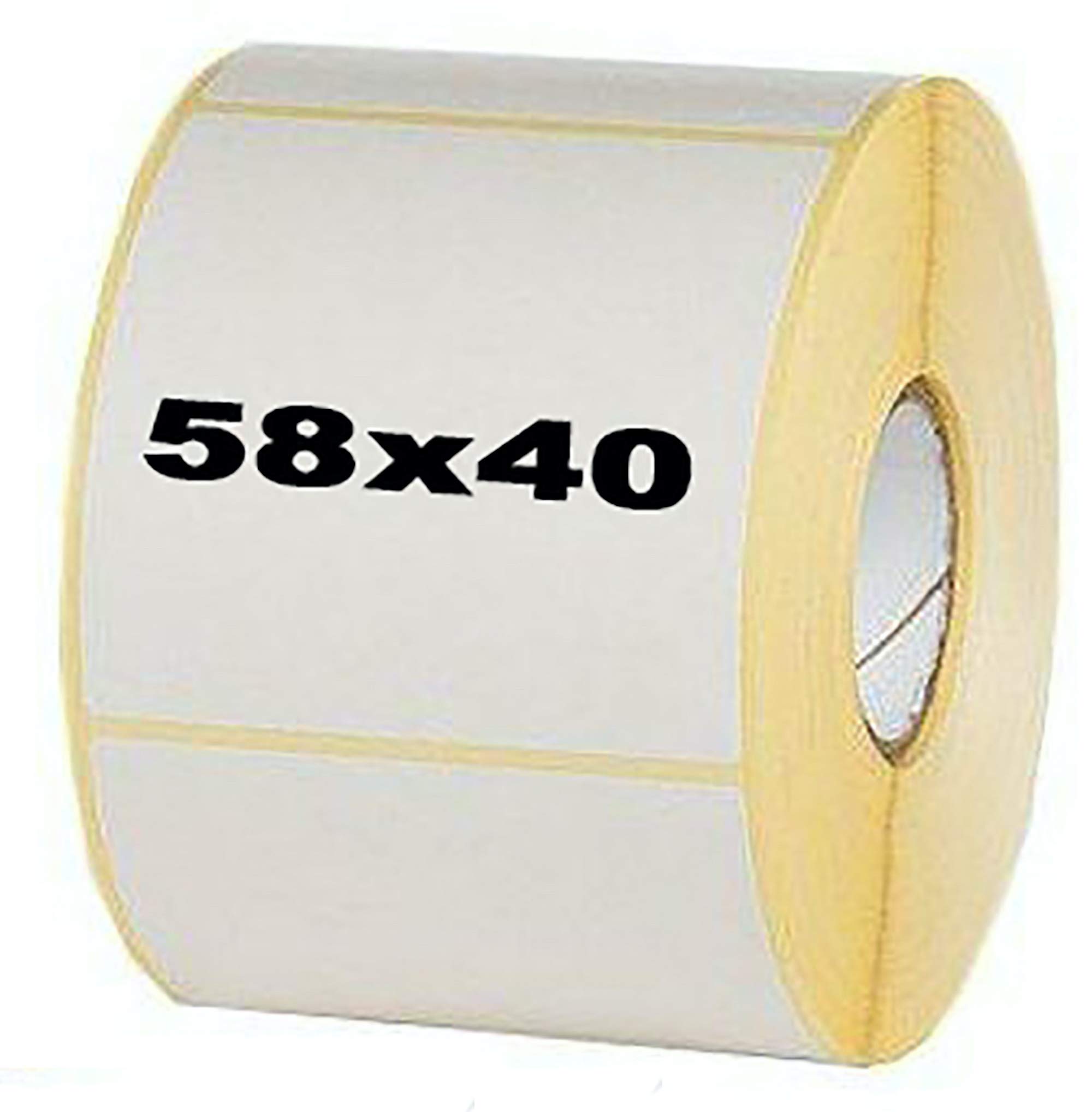 Scale Labels - 58mm x 40mm, 48 Rolls, 38400 Labels, Works with Scales: CAS/Dibal/Bizerba/Avery Berkel, Application: Meat, Fruits, Vegetables, Cold Meat, Cakes, Pastry