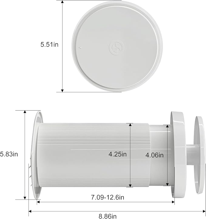 Ventilador de ventilación pasivo de 4 pulgadas para pared: válvula de aire fresco con termostato, rejilla de acero inoxidable 304, filtro de carbón, apertura automática a 10 °C y cierre a -5 °C, ideal para baños, sótanos y garajes miniatura 2