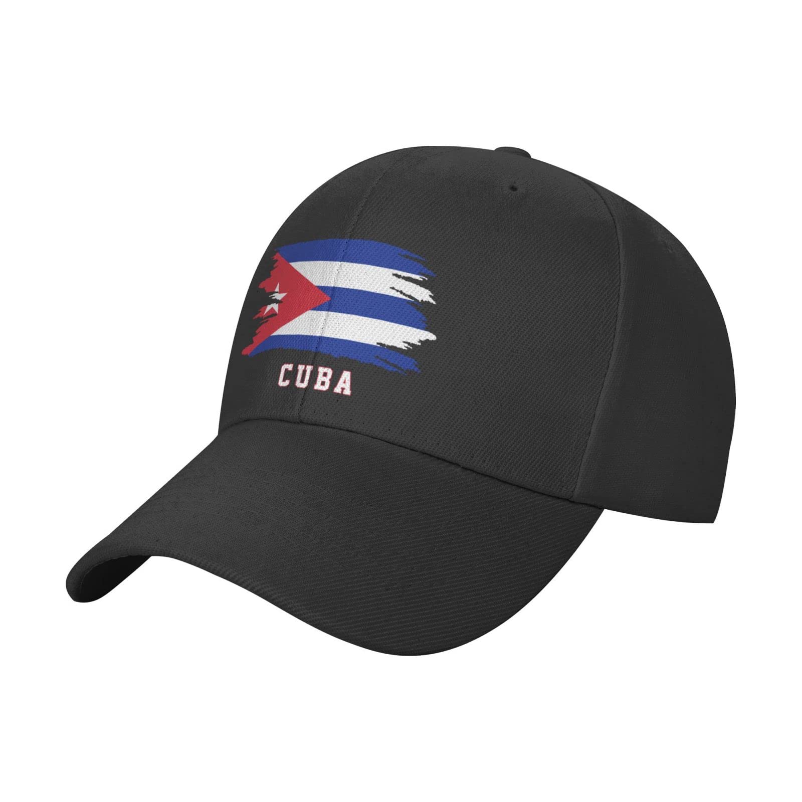 PELNYC Cuba Flag Cool Cuban Fans Baseball Cap Running Sport Travel Hat Adjustable Patriotic Unisex Caps Black
