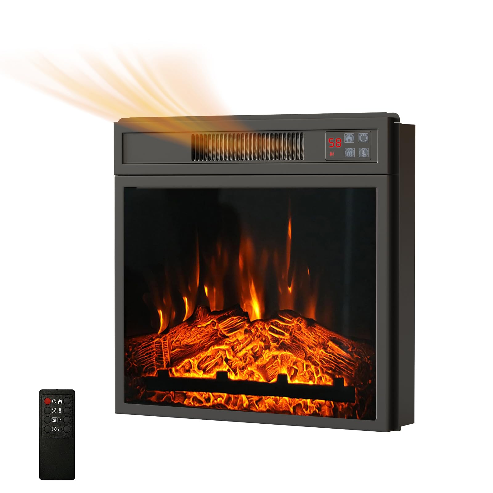 Vabches 18-Inch Electric Fireplace Insert