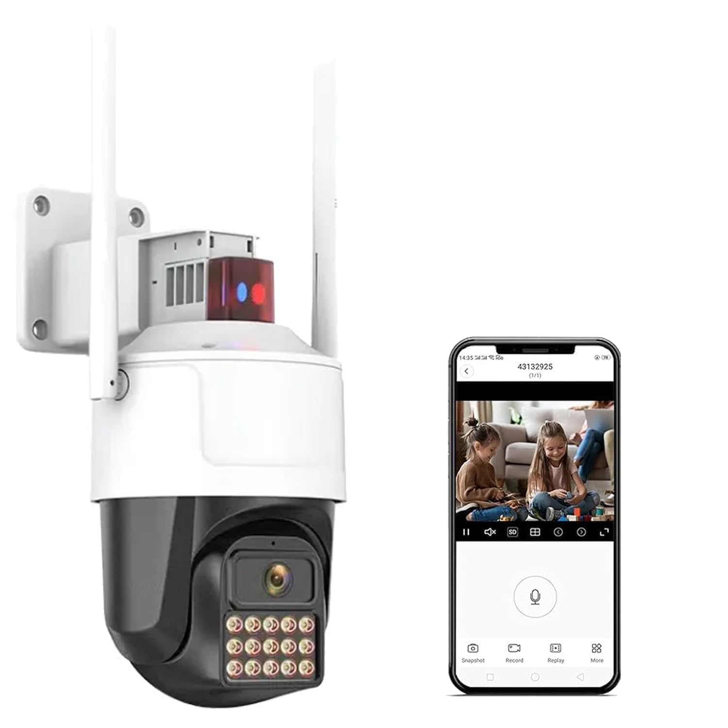 4MP Outdoor Wireless Dome Camera with 360° Color Night Vision, Motion Detection, 2-Way Talk, PTZ Security Camera, WiFi Surveillance Camera for Home & Business (K802)-image-49