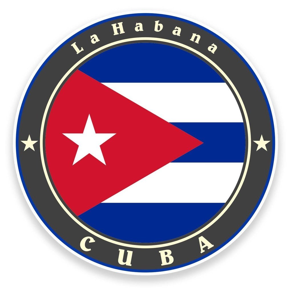 Destinationvinyl Multi 2 X 10Cm/100Mm Cuba Flag Window Cling Sticker Car Van Campervan Glass #9242