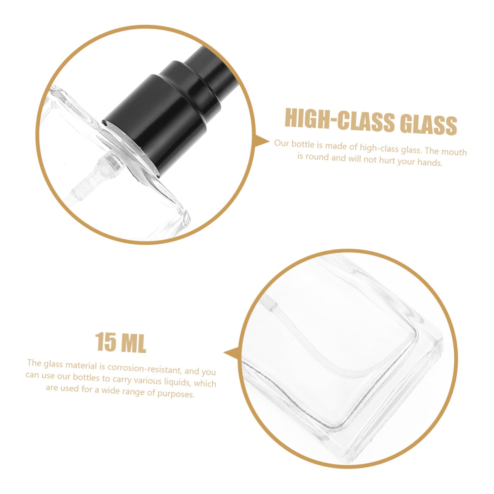 12 Stück Transparente Glas Parfümflaschen 15ml zum Abfüllen