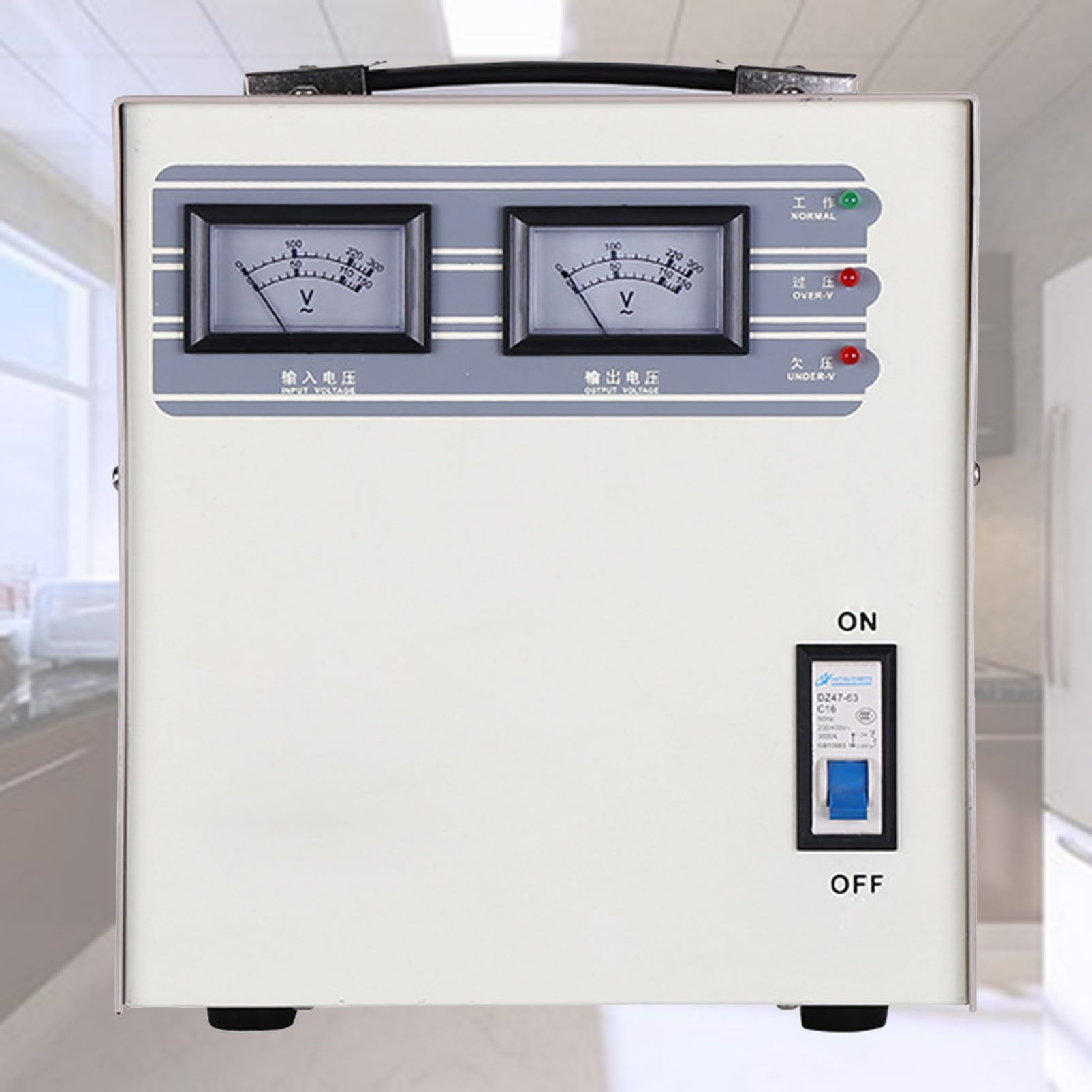Estabilizador de Voltaje de 220 V, Estabilizador de Voltaje de Potencia Completamente Automático, Regulador de Voltaje de Aire Acondicionado de Cobre Puro,3KVA
