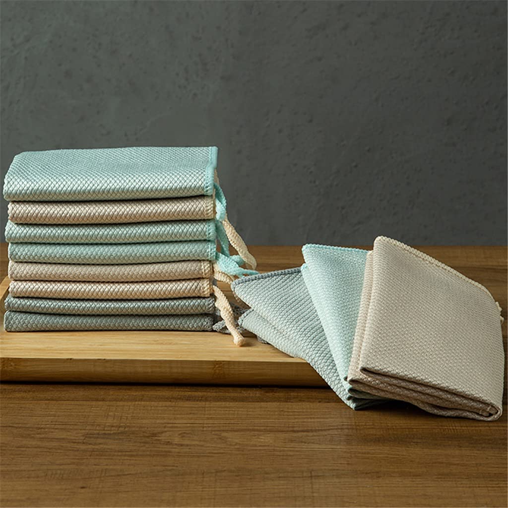 RWRAPS Paño de Limpieza de Colores Mezclados, Suministros de Cocina para Lavar Platos, paño de Cocina Absorbente de Doble Cara, Herramienta de Cocina Suave, 10 Uds.