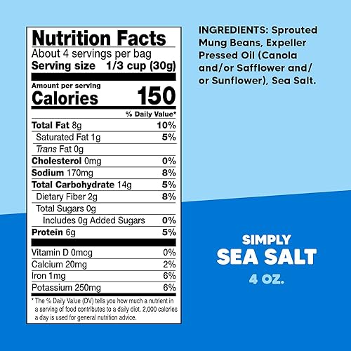 Vista 18 de Crunchsters Frijoles mungos germinados crujientes, proteína a base de plantas, superbocadillo y aderezo para ensalada, sin gluten, sin nueces