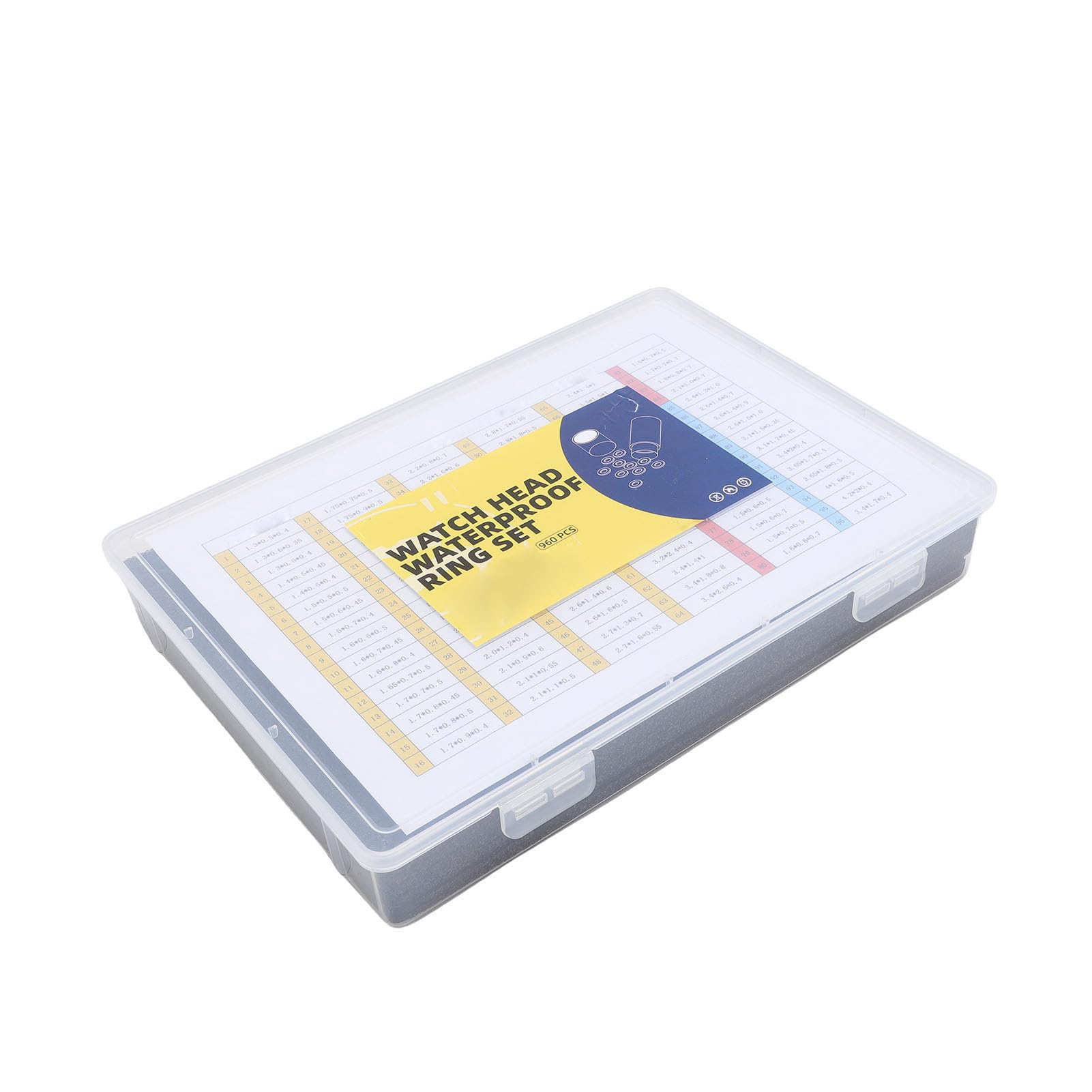 Kit di Riparazione O-ring per Orologi 96 Misure Guarnizioni in Gomma Premium per Orologi 960 Pezzi per Varie attività di Riparazione
