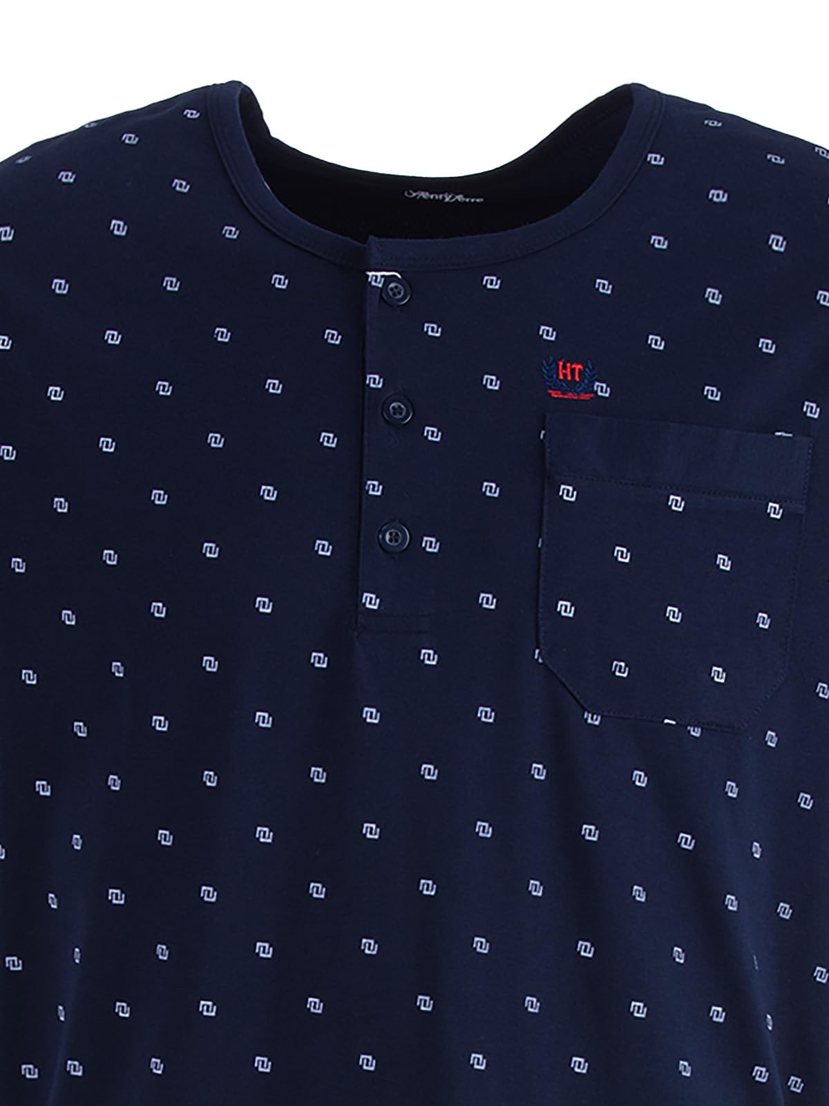 Herren Nachthemd kurzärmelig Sommer Schlafshirt Pyjamaoberteil Größe M-3XL