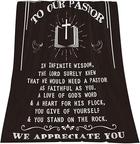 Miniatura 6 de GEIFIN Regalos de agradecimiento para pastor, manta para pastor, regalos para hombres y mujeres, regalos cristianos para pastor, mantas de 60 x 80