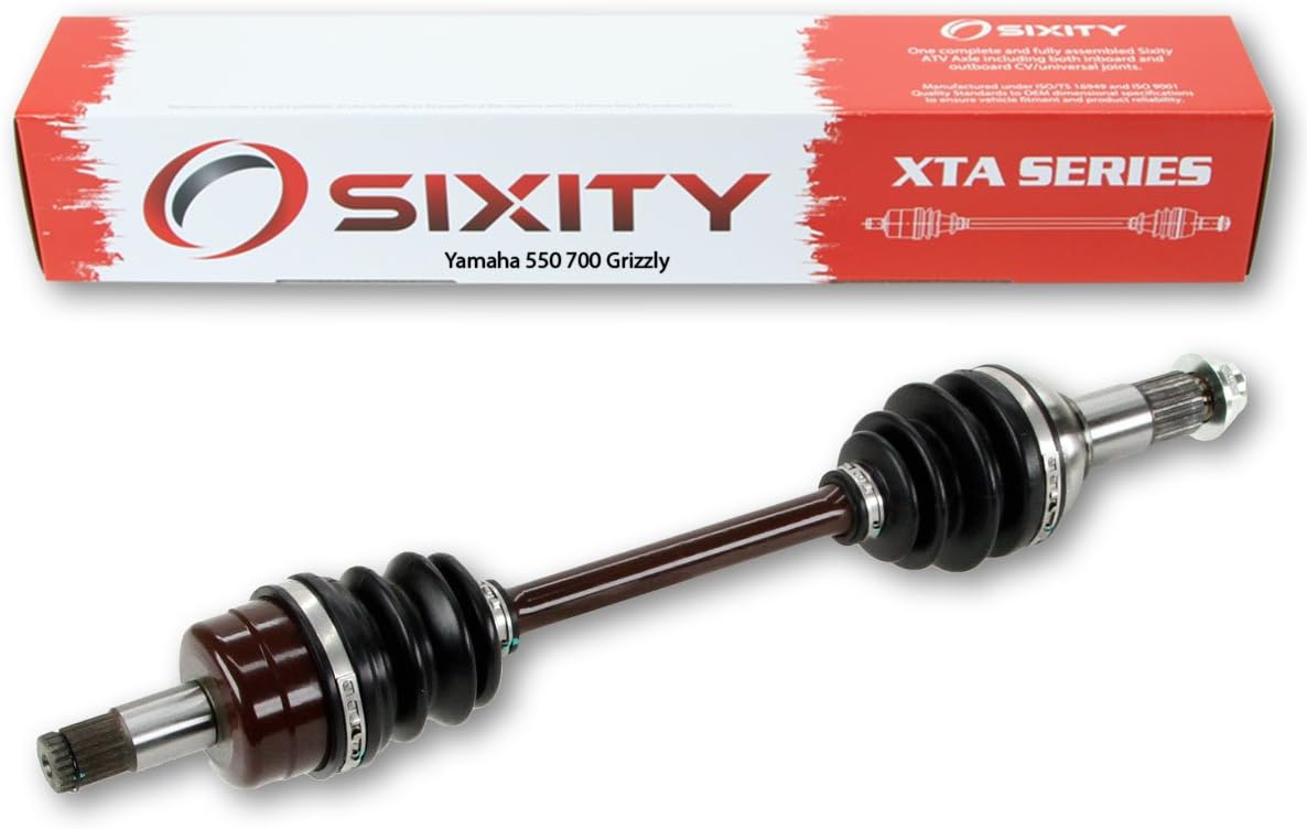Sixity XTA Front Left CV Axle compatible with Yamaha 550 700 Grizzly 2014 2013 2012 2011 2010 2009 2008 2007