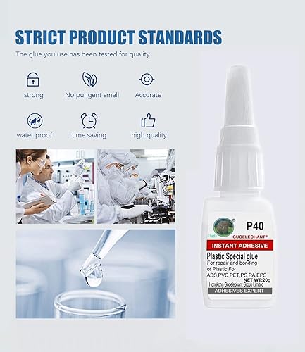 Miniatura 7 de Pegamento de PVC 0.71 oz, pegamento para ABS, profesional para todo tipo de tubos de PVC, productos ABS, plástico duro, vidrio, acrílico. Adecuado