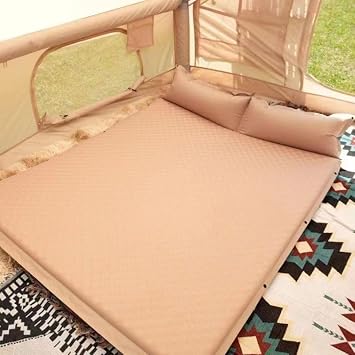 RELAXUS Çift Kişilik Kendiliğinden Şişen Kamp Yatağı – Entegre Yastıklı, Pompa Hediyeli | Taşınabilir
