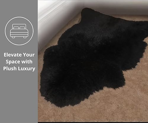 Miniatura 10 de Woolous Alfombra de piel de oveja auténtica de Nueva Zelanda XXL de piel cuádruple suave esponjosa y lanuda para el suelo dormitorio sala de estar