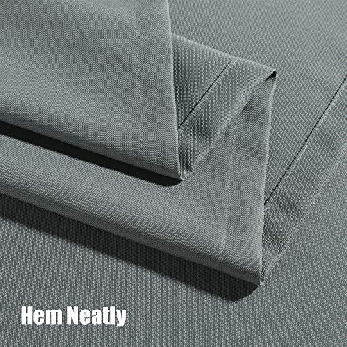 BONZER Outdoor Waterproof Curtains for Patio Privacy Grommet Light Filtering Outside Curtains for Gazebo, Porch, Pergola, Pavilion, 1 Panel, 84W x 84L inch, Grey