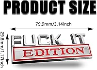 Vista 2 de Calcomanía de Emblema Edición Fuck IT, Insignia Adhesivo Calcomanía 3D para Guardabarros Parachoques Capó Maletero Puerta del Coche, Accesorios