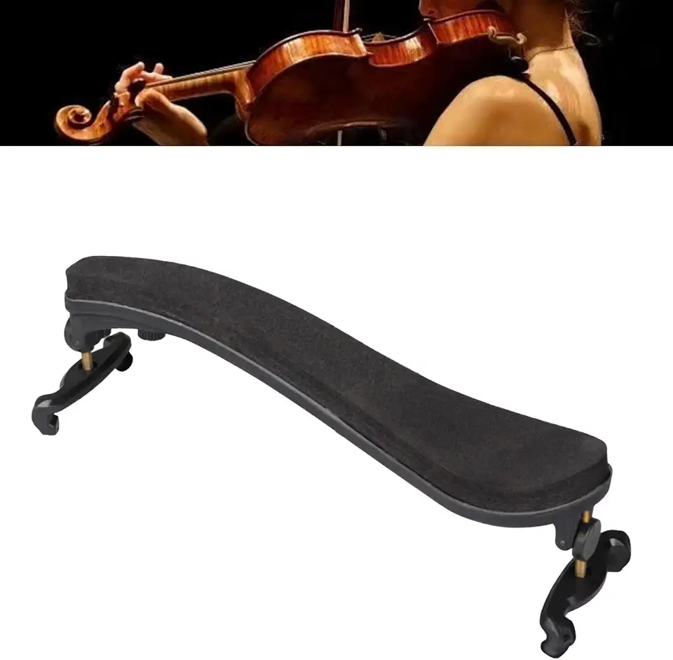 Descanso de ombro de violino para pés dobráveis e ajustáveis em altura, peças de tipo universal macias, fáceis de usar, esponja de alta resistência, fácil de usar para crianças iniciantes