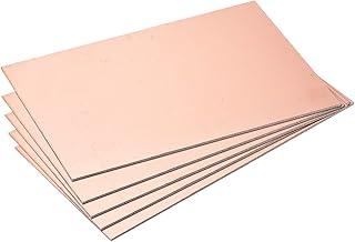 MECCANIXITY PCB Copper Clad Board Laminate 150mm x 100mm x 1.5mm FR4 Glass Fiber Double-Sided for Circuit Projects, Pack of 6