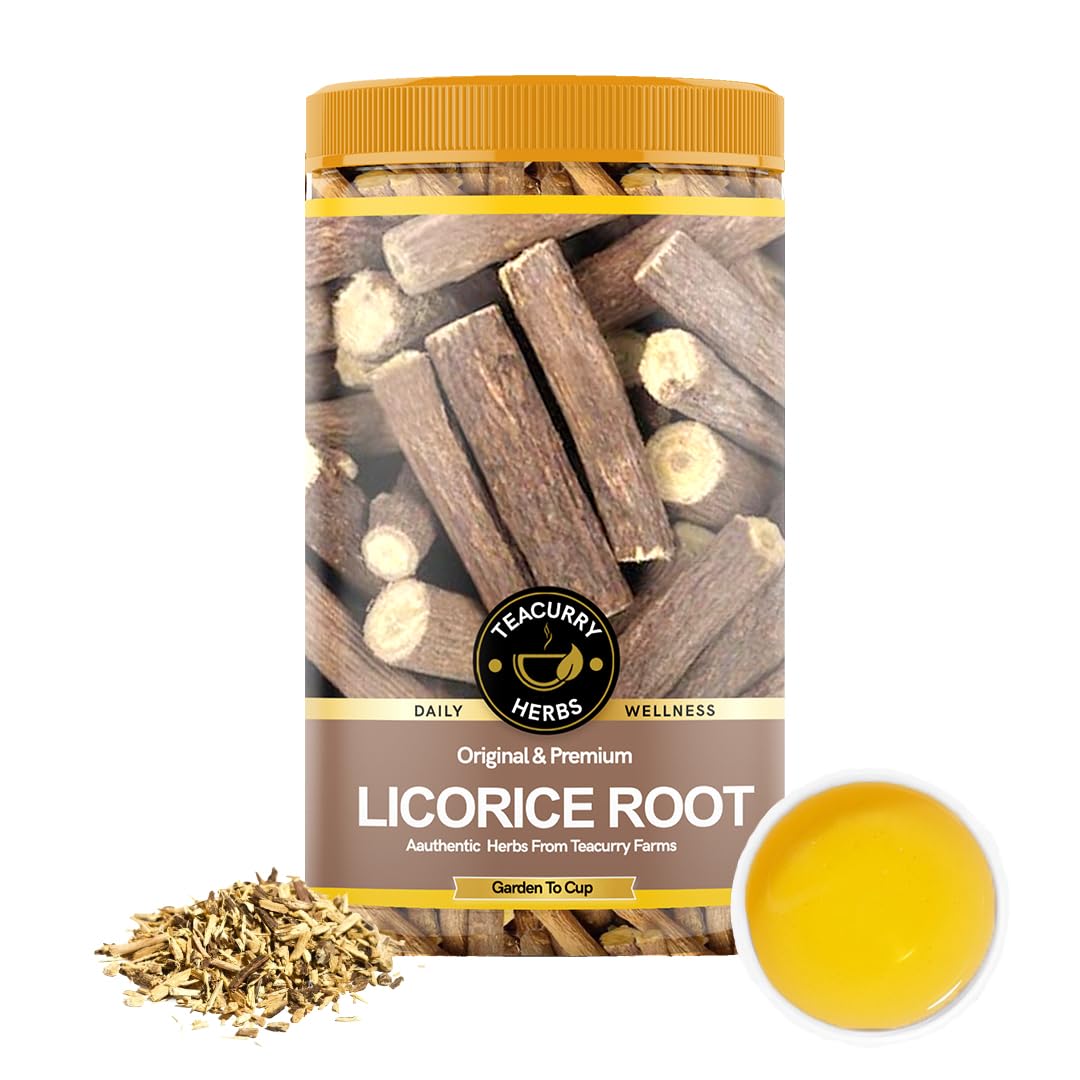 Teacurry Organic Licorice Root (120 Gram Pack) - Helps with Better Digestion, Supports Internal wellness - Raw from Netherlands