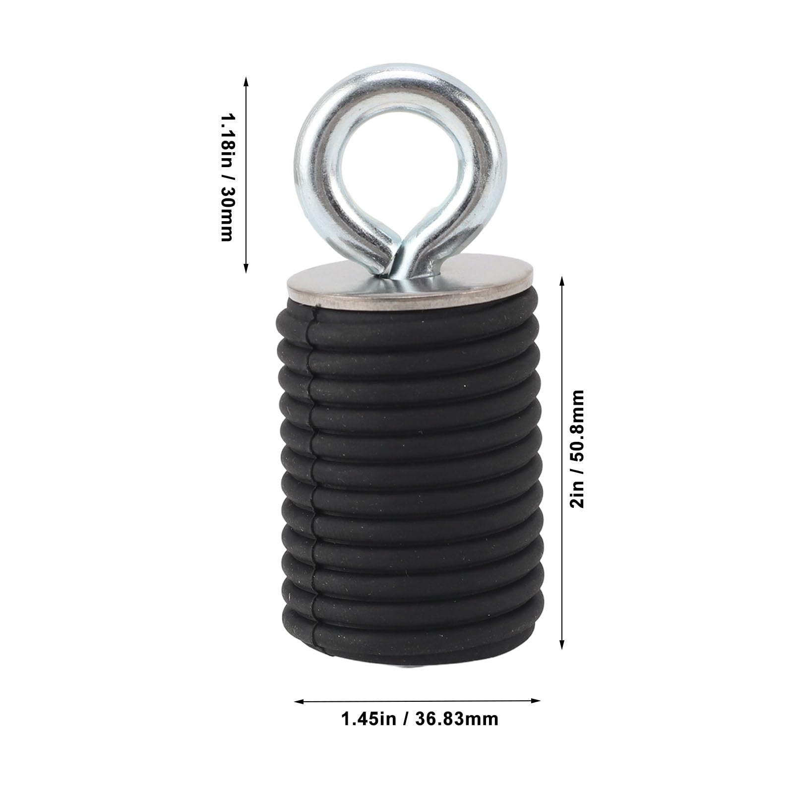 4PCS ATV Lock & Ride Zurranker, 1,45 Zoll (37 mm) Gummi Anschlagpunkt aus Edelstahl, Elastische Ladungssicherung Passend für Polaris Ranger, UTV & ATV