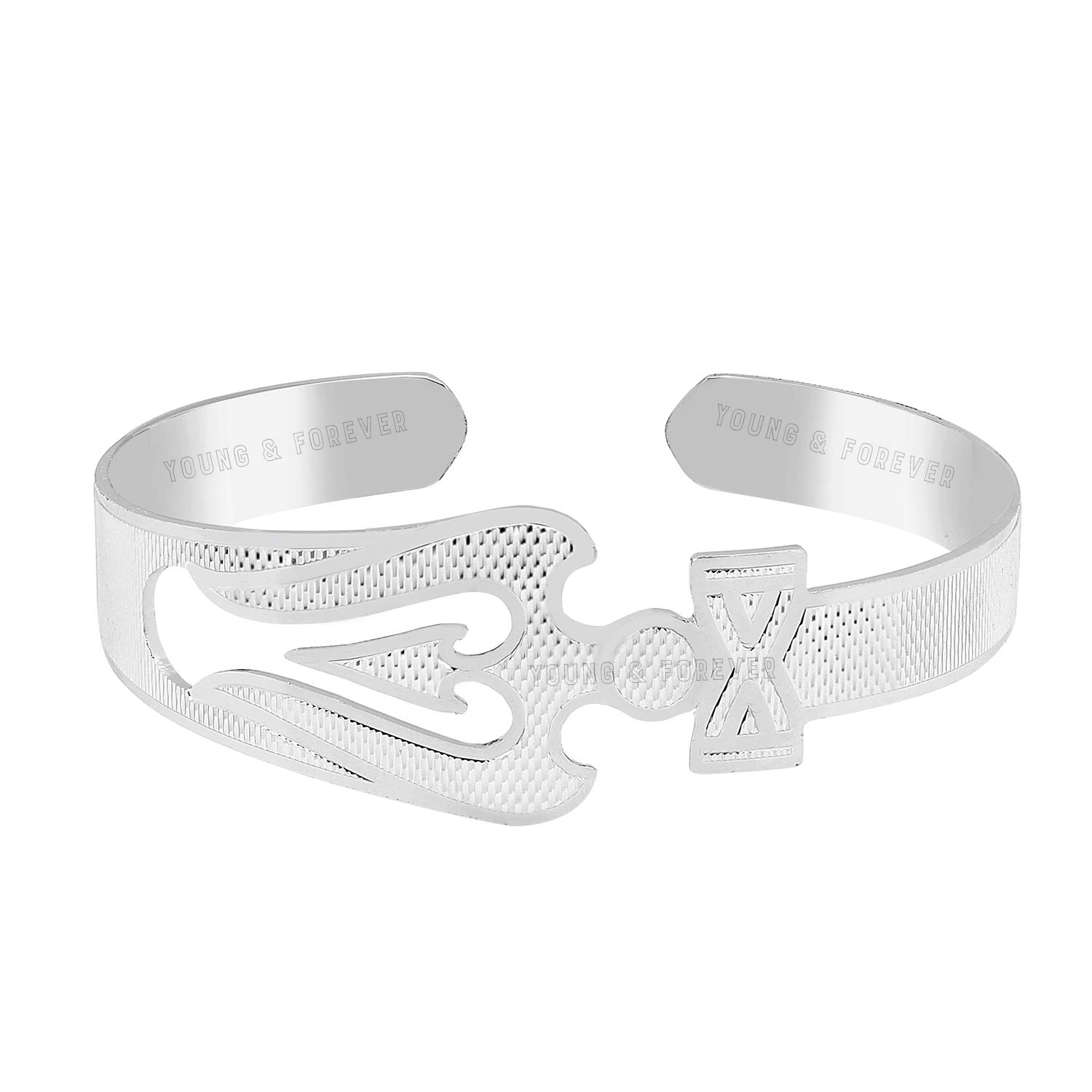 Young & Forever Gift Brass Brass Shiva Trishul Trident Flexible Free Size Open Kada Bracelet For Men And Boys (B08QD2DCN5) Amazon Price History, Amazon Price Tracker