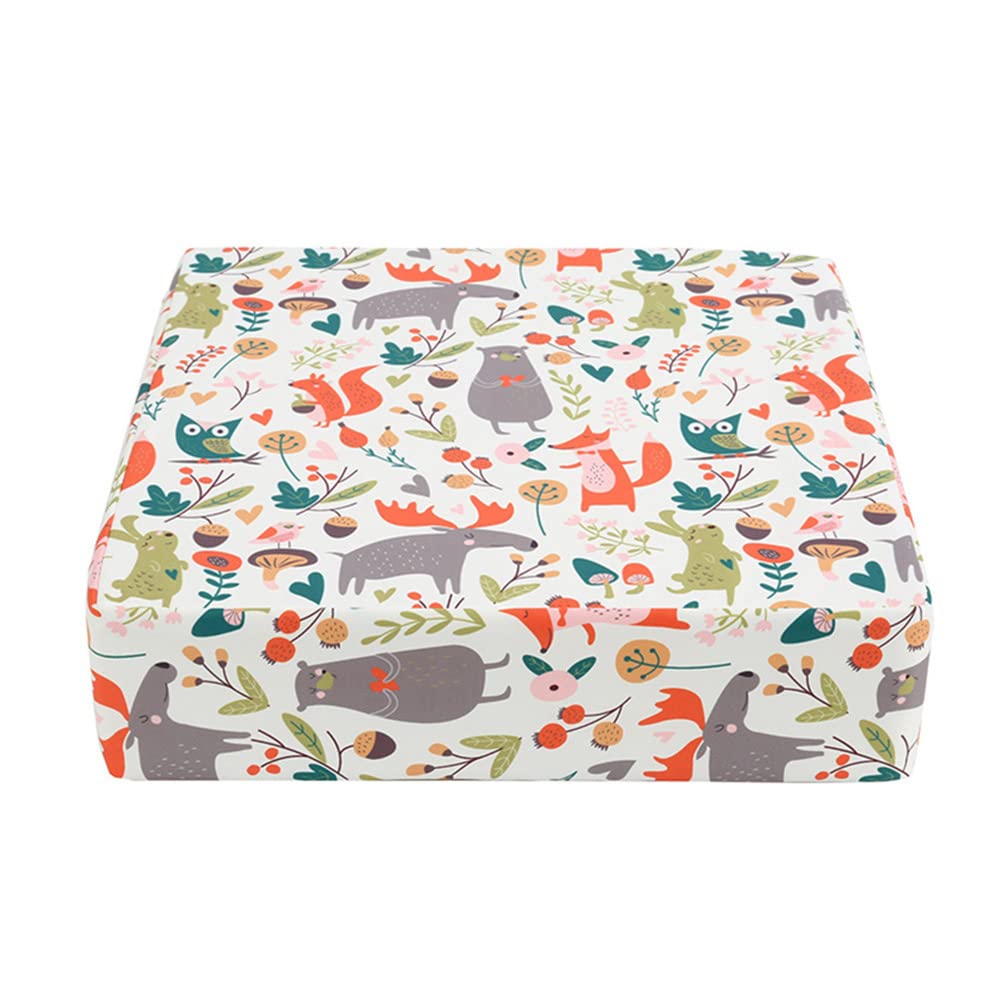 Chickwin Toddler Baby Chair Booster Seat, Kid Infant Dining Chair Pads Washable Increasing Cushion Child Dismountable Portable Travel Cushion with Straps (Grey elk,32x32x8cm) — image 1