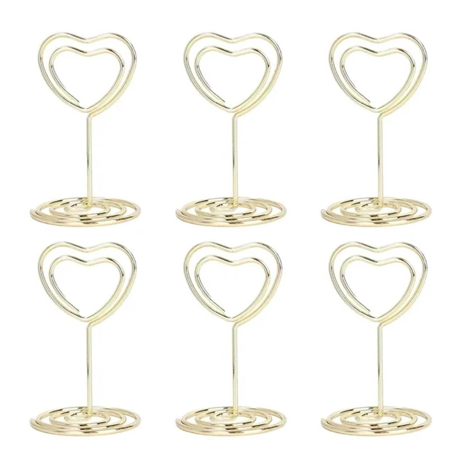 QMDSNFB Table Number Holders 24/1PCS Metal Place Card Holders Photo Clip Stands Wedding Table Number Name Sign Stand Birthday Party Home Decoration Supplies(Love,12PCS)