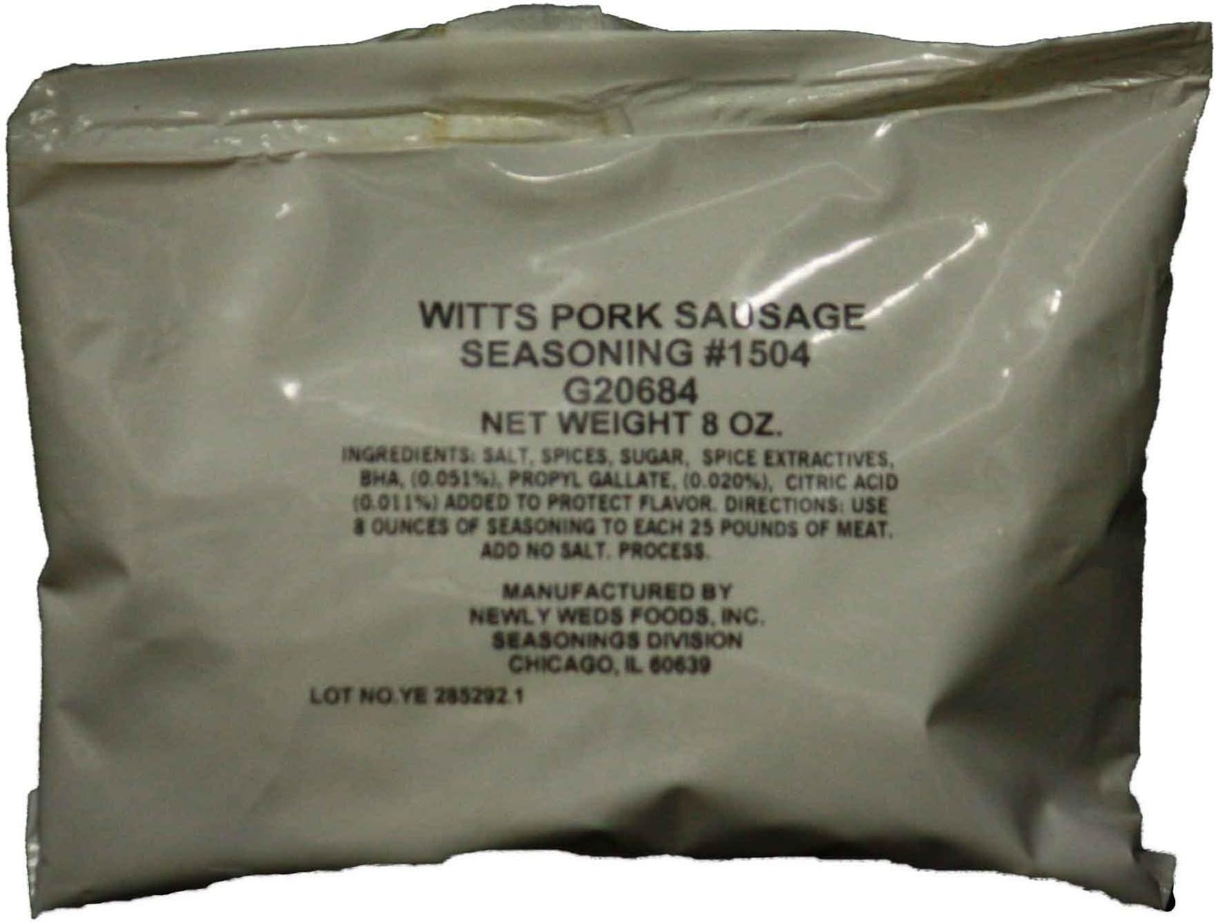 Witts #1504 Pork Sausage Seasoning
