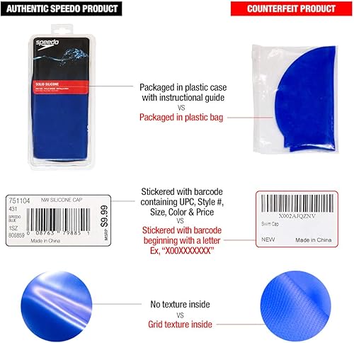 Miniatura 8 de Speedo - Gorro de natación unisex de silicona para adulto, color azul Azul,Navy/Red/White,Peacoat Riptide Blur,Rosado,Malla de punto de gema