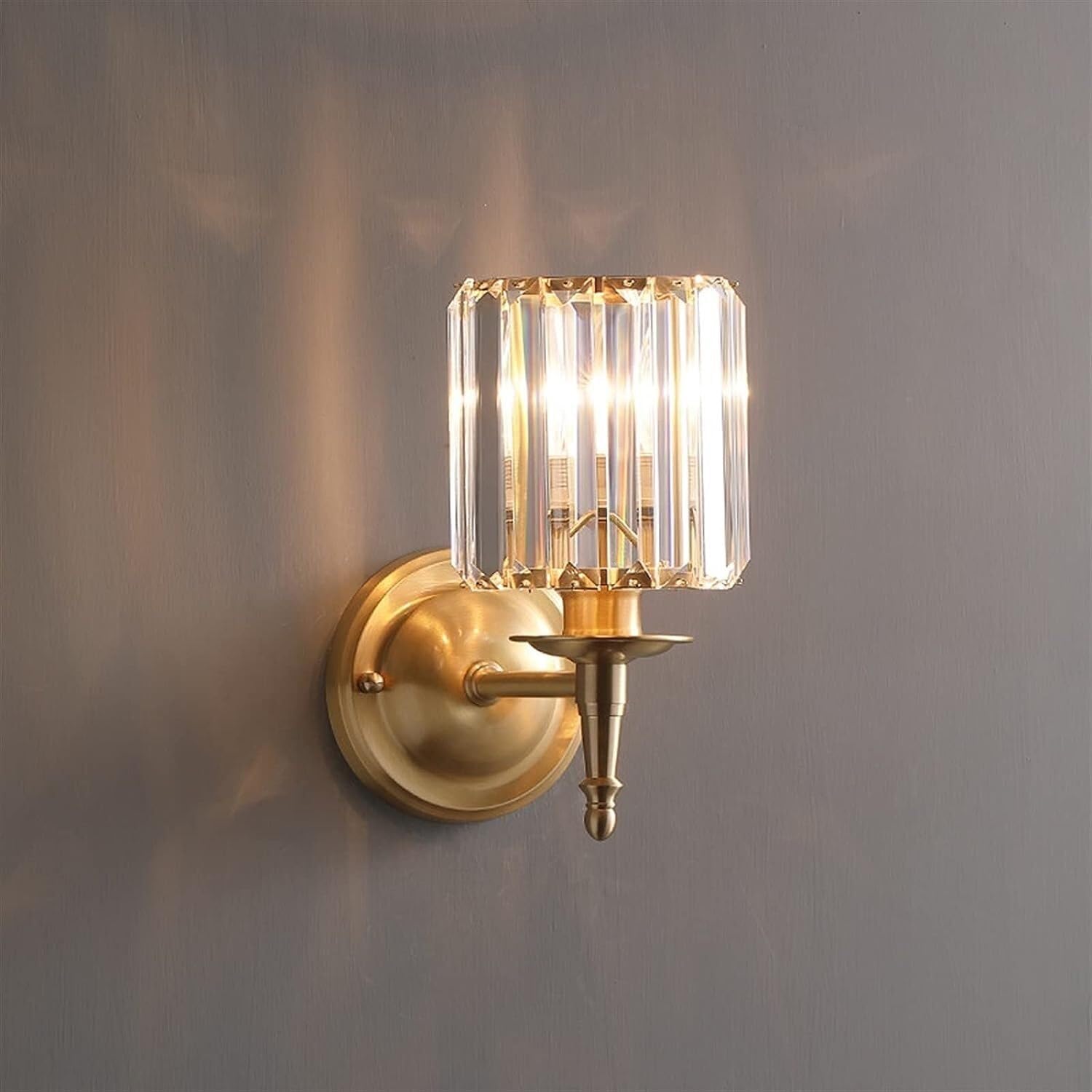 KBUUKYYXouy Wall Sconce for Bedroom Chandelier Antique Brass Crystal Wall Sconces Indoor Gold Double Candle Sconce Modern Ball Bathroom Vanity Light for Bedside Dining Room