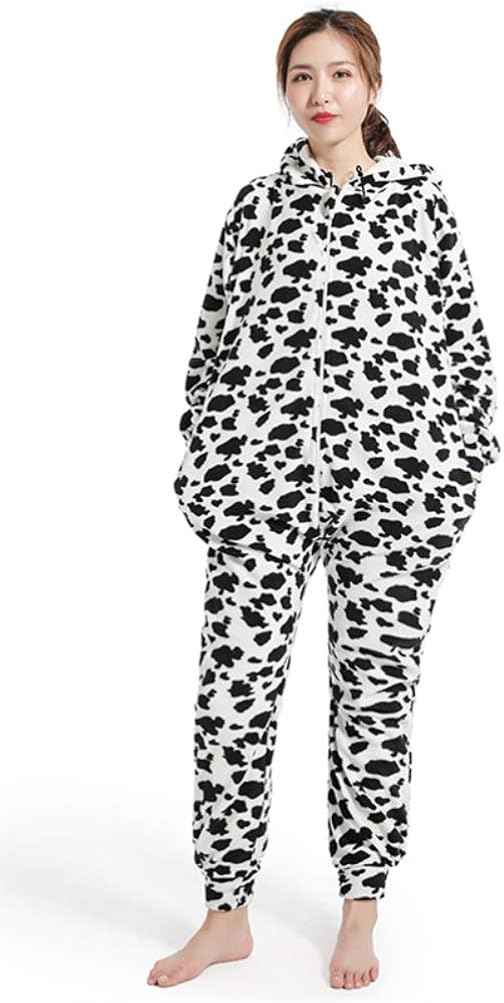 Honeystore Unisex Warm Cozy 1-Piece Pajamas Print Sleepwear Jumpsuit Costume : Clothing, Shoes & Jewelry