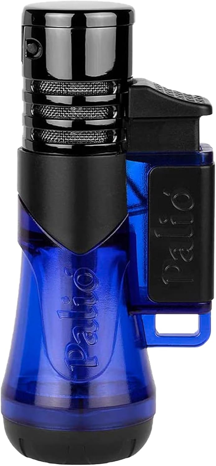 Palio Siena Single Jet Flame Lighter, Extra Large Fuel Tank (Clear) Pack of 2
