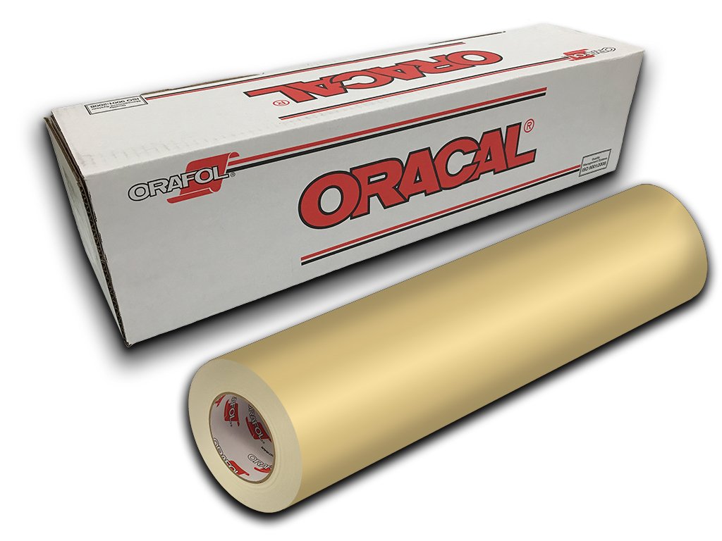 Oracal 1653 vinyle crème 023 fini sans bulle pour marquages rigides et vitrines