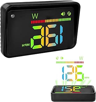 heads up display for cars windshield H4, mph speedometer for car with Speed, Overspeed Alarm, Compass with HD Display, Universal Car HUD USB Cable Plug & Play